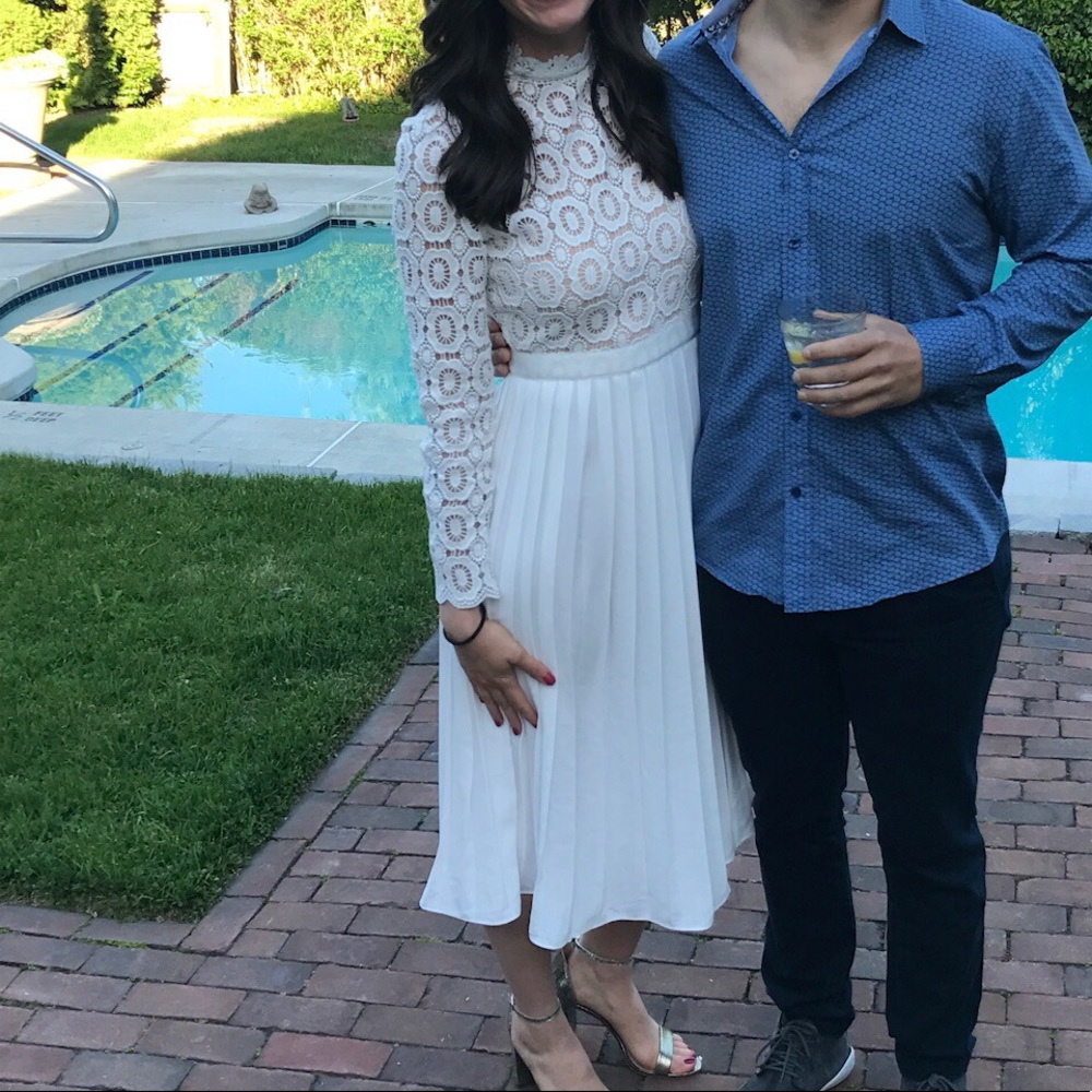 White long sleeve dress